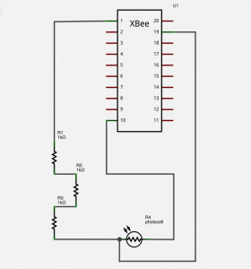 XBee Wi-Fi Light circuit