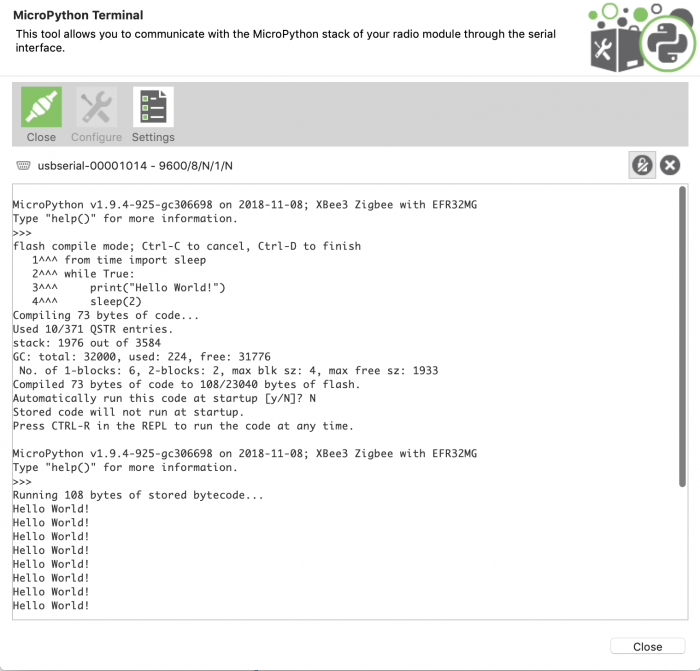 XCTU MicroPython Terminal xctu