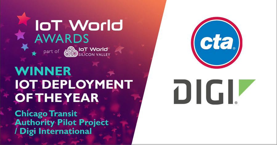 Digi Project with Chicago Transit Authority (CTA) Awarded IoT Deployment of the Year