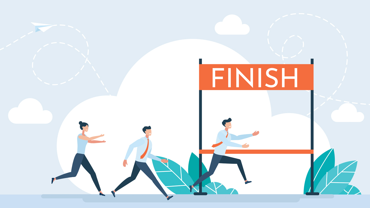 Finish line graphic