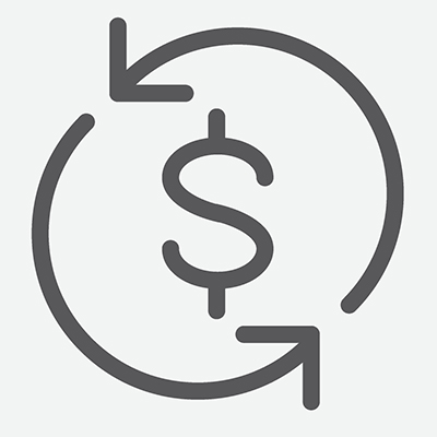Cost of lifecycle icon