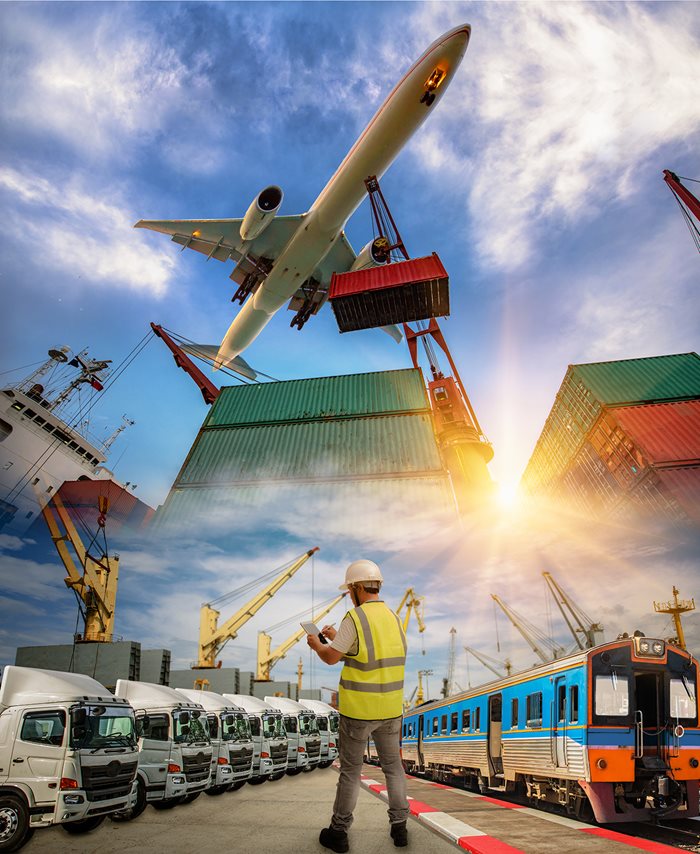 Supply chain vehicles in action