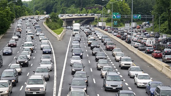 Traffic congestion on city streets