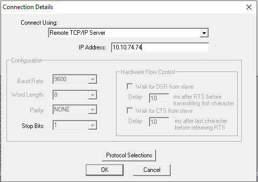 Connection details