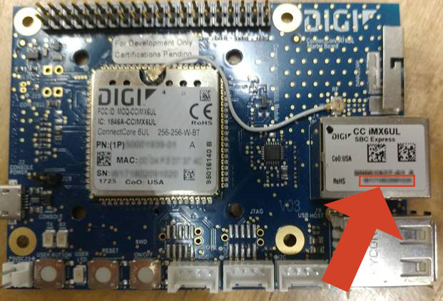 Label for ConnectCore 6UL Starter Kit