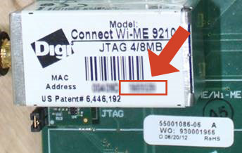 Label for Digi Connect Wi‑ME 9210