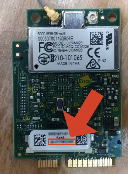 Label for Digi ConnectCard for Wi-i.MX28