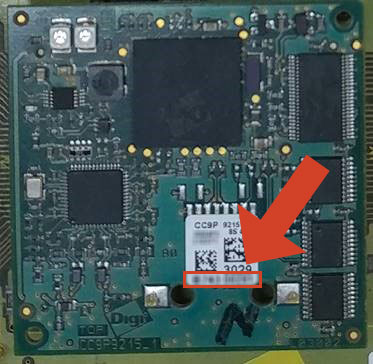 Label for Digi ConnectCore Wi-9P 9215