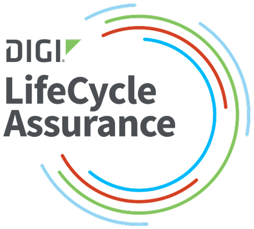 Digi LifeCycle Assurance circular graphic with multicolor rings.