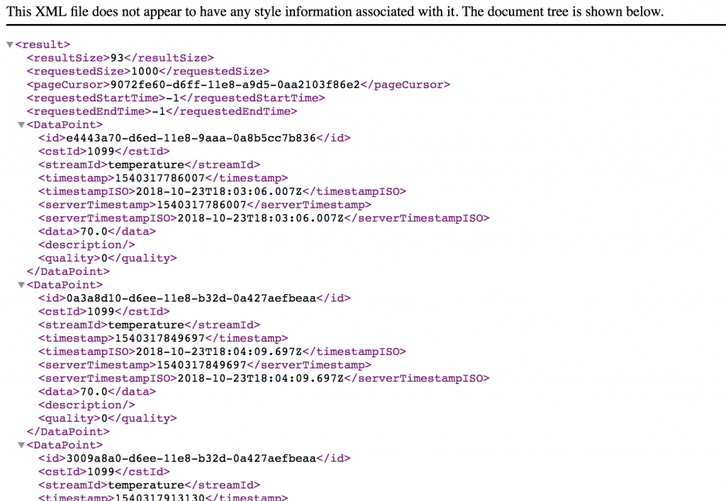 Digi Remote Manager XML Response