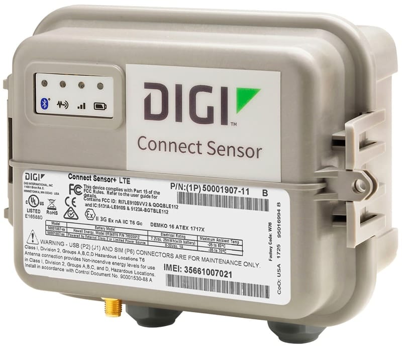 Infant Tropical inland Digi Connect Sensor+, battery-powered industrial cellular gateway to create  wireless sensor networks | Digi International