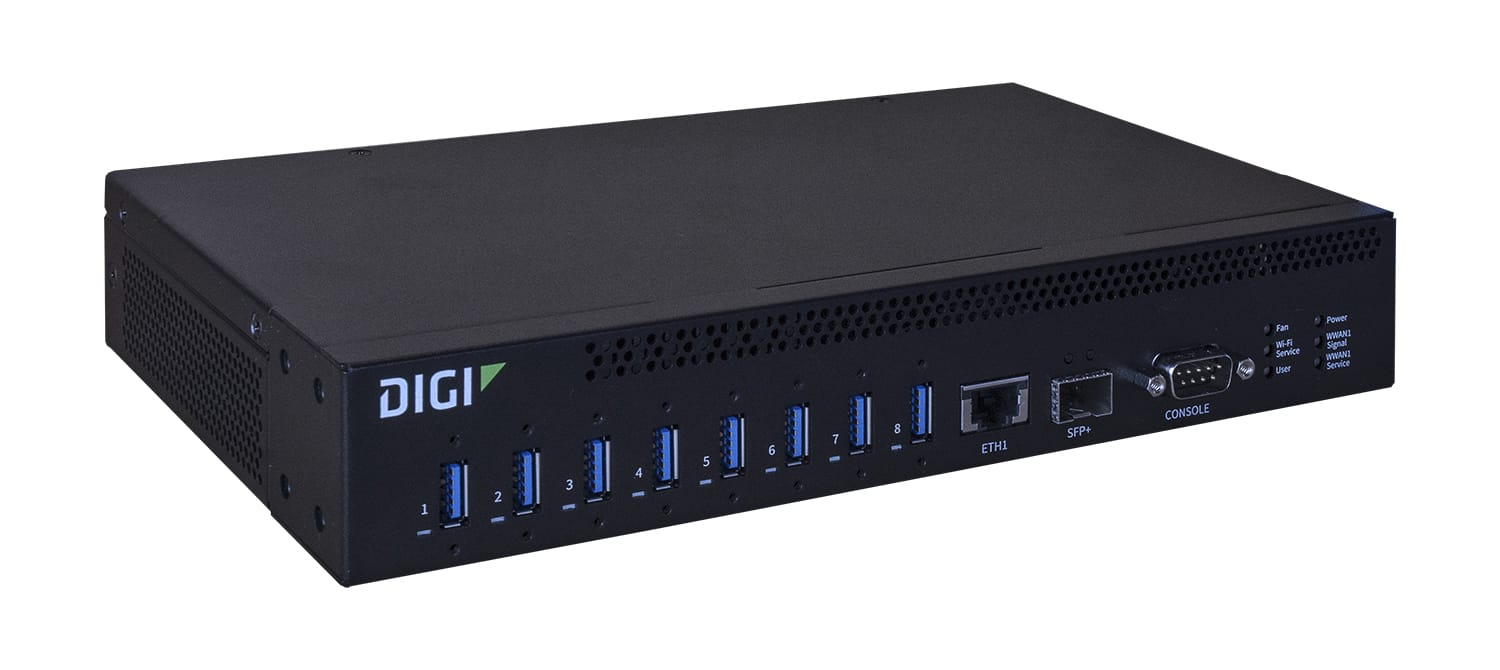 Schaduw mengsel natuurkundige AW08-G300 - AnywhereUSB 8 Plus — 8-port USB over IP remote USB 3.1 hub with  10 M/100 M/1 G/10 G Ethernet, 12 VDC, SFP+ module support and optional  cellular Digi CORE module | Digi International