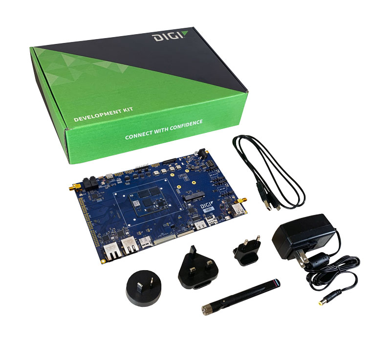 Digi ConnectCore 93 Development Kit with development board , i.MX 93 dual-core, NPU, 8GB eMMC, 1 GB LPDDR4 wireless SOM