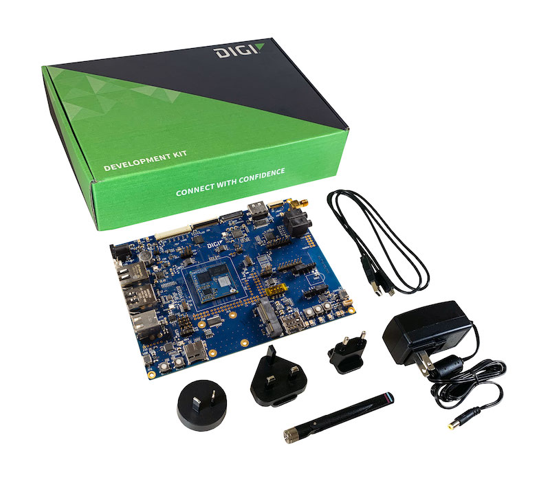 Digi ConnectCore MP133 Development Kit with development board and Digi ConnectCore MP133 256 MB/256 MB wireless SOM