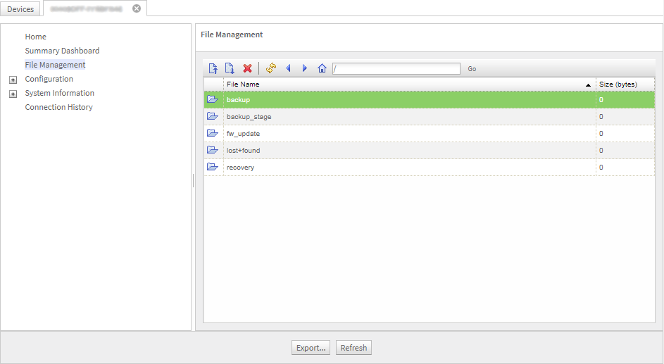 Remote Manager: File Management
