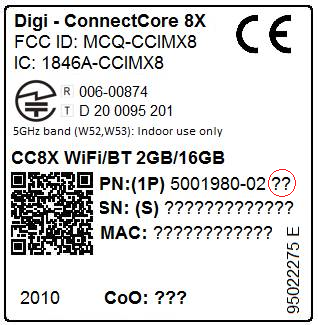 ConnectCore 8X SOM label