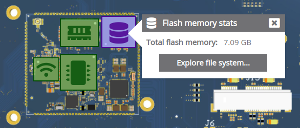 Dashboard flash memory stats